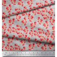 thumbnail image 2 of Soimoi Gray Poly Georgette Fabric Artistic Floral Printed Fabric 1 Yard 42 Inch Wide, 2 of 5