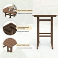 thumbnail image 5 of LOYALICE 3PC Wider-Size Outdoor Bar Stools, Oversize Tall Adirondack Chiar, Plastic Balcony Chair Set, Patio Furniture Set, Brown, 5 of 9