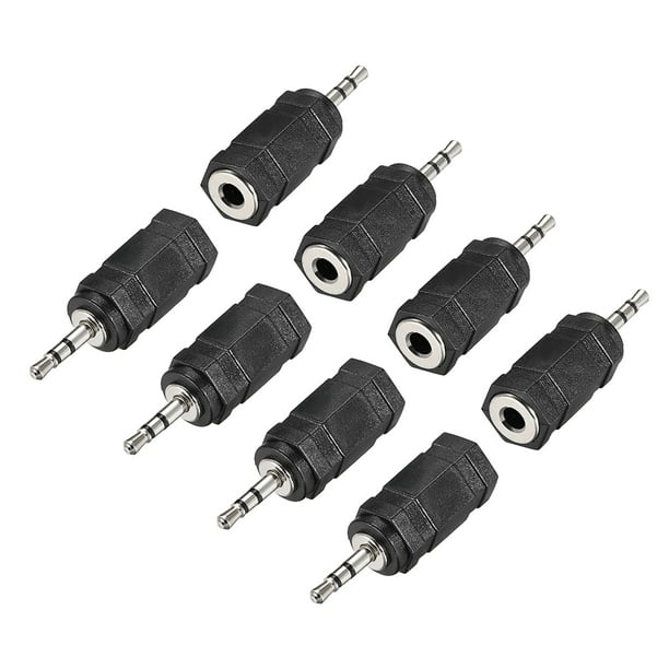 2.5mm Male to 3.5mm Female Connector Stereo Audio Adapter Converter 8Pcs