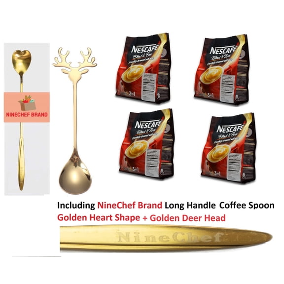 Nescafe 3 in 1 Instant Coffee Sticks, Original, 4 Count (  One NineChef Spoon)