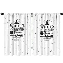 2 Panels Print Pattern Nursery Curtains Boys Girls Kids Halloween Nightmare Before Window Drapes for Living Bedroom Playroom Room Decor Rod Pocket 42x63Inch