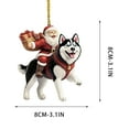 thumbnail image 3 of LmnLft Acrylic Santa Claus Hanging Ornament, Festive 2D Christmas Decoration for Tree, Home or Gift Display, 3 of 6