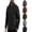 Black, variant on Men Jacket Stand Up Collar Zipper Top Solid Color Long Sleeve with Pocket Casual for Daily Warm Outerwear