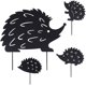 thumbnail image 2 of 4 estacas de erizo de 4 estilos, siluetas de animales de metal para jardín, adornos negros para césped, jardinería hueca., 2 of 8