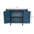 thumbnail image 6 of 47''Oval Storage Cabinet with 4 Doors,Buffet Sideboard Cabinet with Storage, Fluted Accent Storage Cabinet with Curvy Edge, Sliding Door, Freestanding Credenza, Console Table for Living Room, Kitchen, 6 of 12