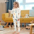 thumbnail image 4 of FORMRS Long Sleeve Top and Pants Pajama Set for Niños 2-Piece Sleepwear, Sizes 18M-8Y, Whimsical Rabbits, 4 of 6