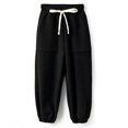 thumbnail image 2 of HXWCHs Girls' -lined winter cotton pants for Kids Active Athletic Warm Long Bottoms Comfortable Soft Trousers Black 4-5 Years, 2 of 5