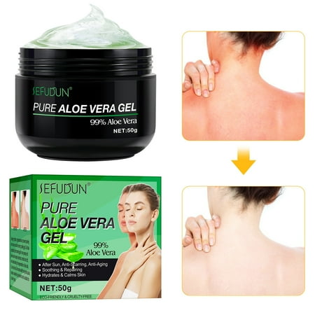 YiFudd Natural Aloe Vera Gel - Moisturizing Aloe Vera Gel  Face Skin Body Aloe Vera Gel for Acne Sunburn Relief