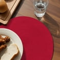 thumbnail image 4 of Round Placemats Red 15 inch Set of 6 Table Mats for Dining Table Solid Color Heat Resistant Non-Slip Kitchen & Home Decorative Place Mat Set, 4 of 8
