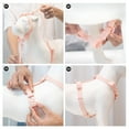 thumbnail image 6 of PoyPet Non-Pulling Dog Harness,Waterproof PVC Harness with 2 Leash Clips,Pink M, 6 of 7