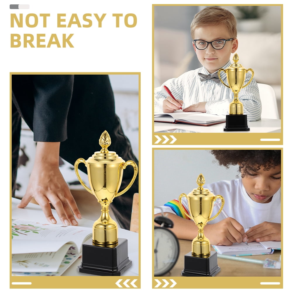 HOMEMAXS 2pcs Mini Award Trophies for Student Competitions, Winner Celebration, Bulk Trophy Props, Competition Prize Toys Set