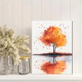 thumbnail image 2 of Qisvanset 12x16 Inch With Frame 2D Flat Wall Art Autumn Tree Watercolor Print Fall Season Home Decor Art, 2 of 8