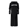 thumbnail image 1 of xiaxaixu Men Hooded Robe, Long Sleeve Zipper Closure Contrast Color Long Hoodie Fall Clothes, 1 of 6