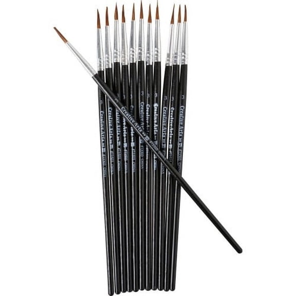 CLI, LEO73503, Water Color Brush, 12 / Pack, Black