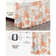 thumbnail image 3 of Orange Starfish Wrap Around Bed Skirts for Queen Bed 18" Drop,Bed Skirt with Adjustable Elastic Belt Dust Ruffle Bed Valance for Bedroom Hotel Rustic Ocean Coastal Shells Conch Coral Bed Frame Cover, 3 of 7