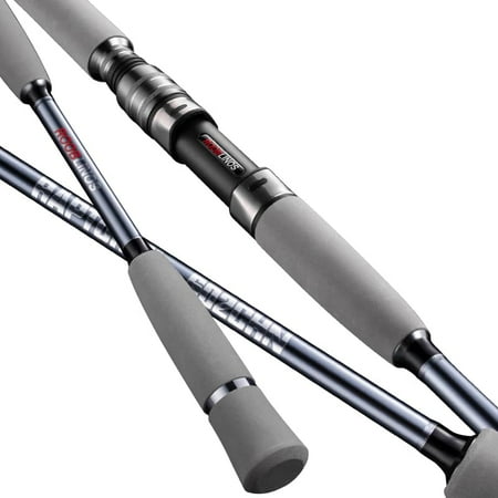 Raptor Saltwater Fishing Rod 6 Foot Spinning Casting 2 Pieces Offshore Boat Pole 27T High Carbon Fiber Baitcaster Lightweight Stainless Steel Guides Bass Trout Catfish Boat Fishing Rod(Spinning)