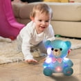 thumbnail image 4 of Giunmcul Color-Changing LED Luminous Bear Plush with Ribbon Bow Tie, Soft Cuddly Night Light Stuffed Animal for Kids & Adults, Multi-Color Remote or Button Light Modes, 20x10x5cm, Gift Nightlight Toy, 4 of 6