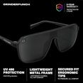 thumbnail image 5 of GRINDERPUNCH Polarized Narrow Fit Aviator Sunglasses for Men Women UV400 Protection Trendy Square Lightweight Sunglasses - Pink, 5 of 9