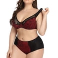 thumbnail image 2 of Summer Fall Savings 2023! TAGOLD Plus Size Bras for Womens,Women's Bra, Women Yoga Sports Front Closure Extra-Elastic Breathable Lace Trim Bra Underwear Set, 2 of 6