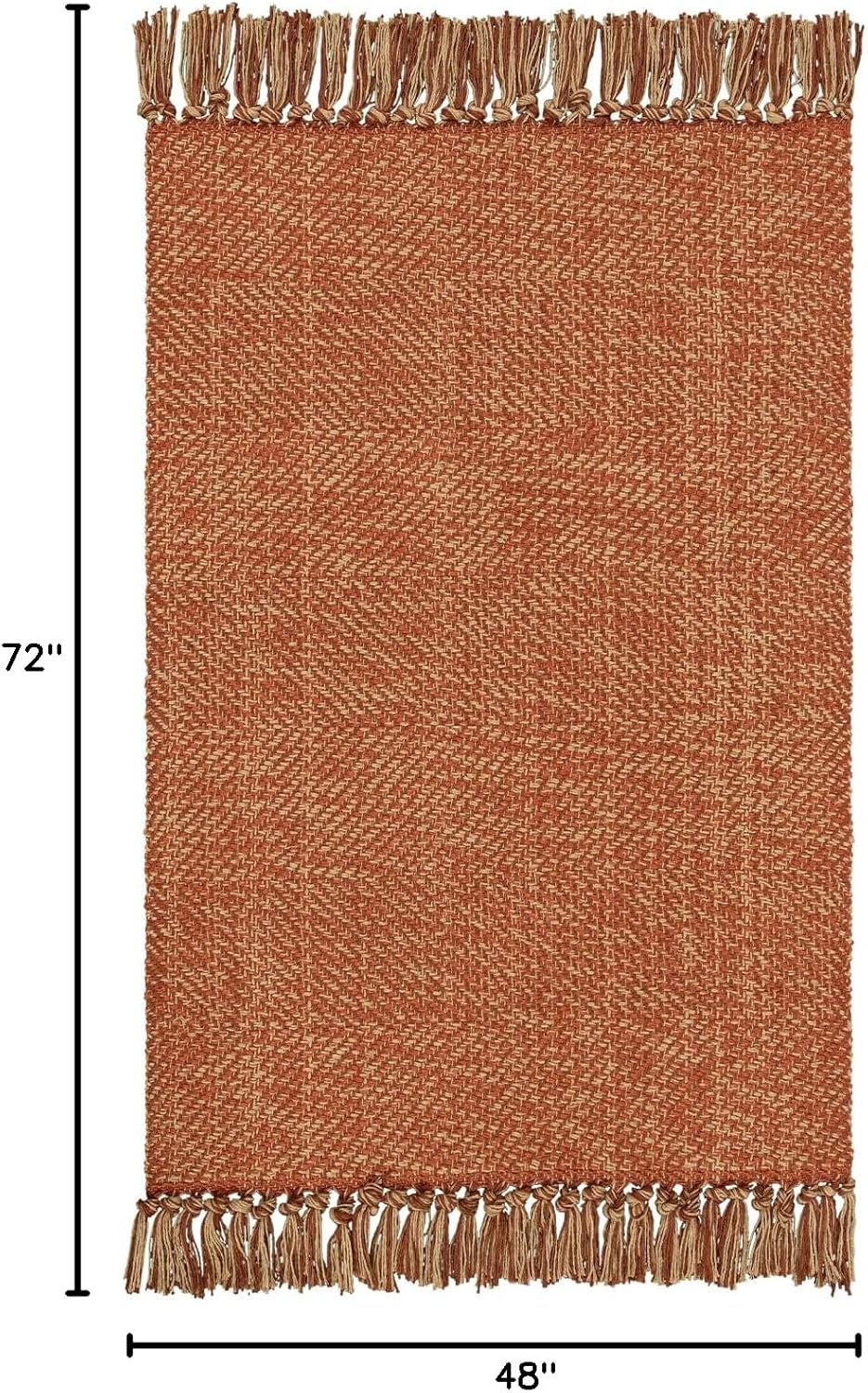 Wonnitar 4x6 Farmhouse Area Rugs, Machine Washable Terra Rugs with Tassel for Bedroom, Indoor Outdoor cotton Rugs for Livig Room Dining Room