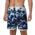 thumbnail image 2 of Uemuo Blueberry Pattern Mens Swim Trunks Quick Dry Board Shorts with Mesh Lining, Stretch Beach Shorts Quick Dry No-Chafing Board Shorts-Large, 2 of 9