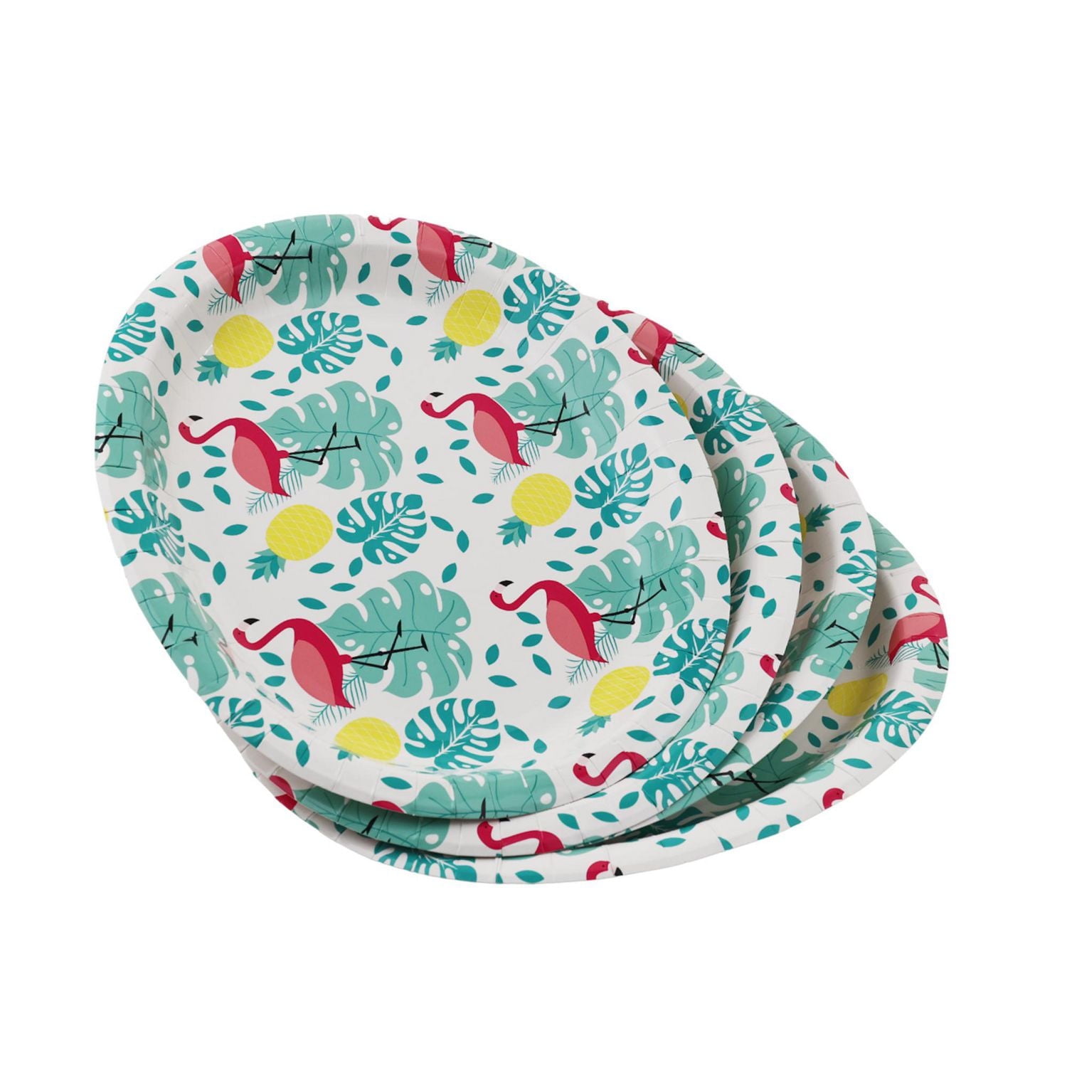 Une façon de célébrer l'été ! Assiette ovale 8 po - Motif flamant rose