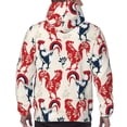 thumbnail image 7 of Kdxio Roosters Print Mens Casual Hooded Collar Drawstring Hoodies Pullover Sweatshirts Casual Long Sleeve Shirts-4X-Large, 7 of 7