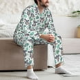 thumbnail image 6 of Bingfone Men's Pajama Set 2 Piece Loungewear PJs, Long Sleeve with Pajama Pants-Bears and Tropical Leaves, 6 of 7