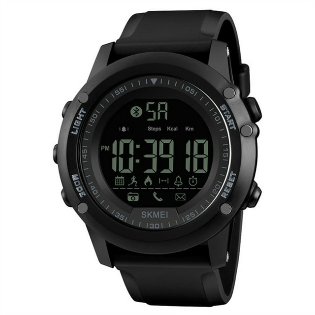 2025 New Smart Watch Clearance, Mens All Black Military Style Smart Watch Functions Activity 50ATM