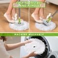 thumbnail image 5 of White Spin Mop Bucket System 360° Rotating Microfiber Floor Cleaning for Home and Office, 5 of 7