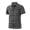 #0007-Gray, variant on Qiyinn Men Short Sleeve Polo Shirt Classic Plaid Collar Button Down Casual Summer Cotton Blend Tops for Adult