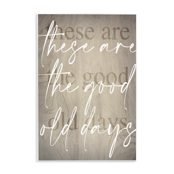 Stupell Industries Farmhouse These Are The Good Old Days Phrase Wall Plaque Art, 13 x 19, by Lil' Rue