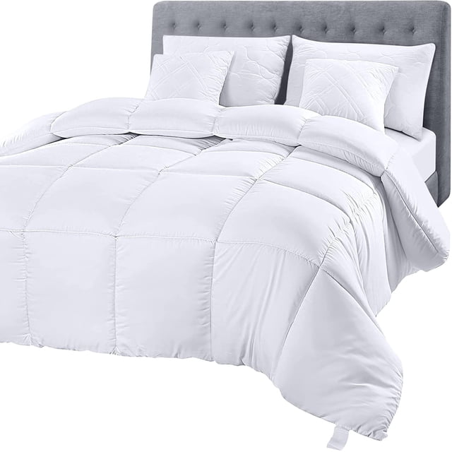 Edredón con relleno de edredón Utopia, cama king size, color blanco