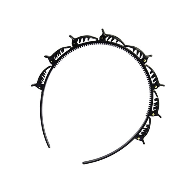 Qarigey Black Red Braider Hair Clip Burst Pin Hairdo Bring Hair Hoop Accesorio para el cabello negro