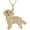 Gold, variant on Cute Dog Pendant Necklace Unique Cartoon Pet Charm Jewelry for Dog Lovers Alloy Jewelry