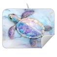 thumbnail image 5 of Ryvnso Turtle on Marble Dish Drying Mat for Kitchen Countertop 18x24 Large Dish Pad Drainer Rack Dish Sink Mats, 5 of 7
