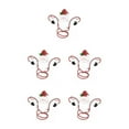 thumbnail image 1 of kurtrusly Wide Application Christmas Wine Bottle Glass Holders Functional Accessories Easy To Clean Metal red hat 5Set, 1 of 6