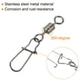 thumbnail image 4 of 61LBS Stainless Steel Fishing Rolling Swivel with Coastlock Snap, Black 60 Pack, 4 of 5