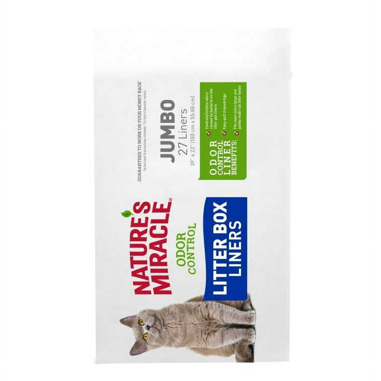 Nature s Miracle Odor Control Litter Box Liners with Fresh Scent Jumbo 27 count