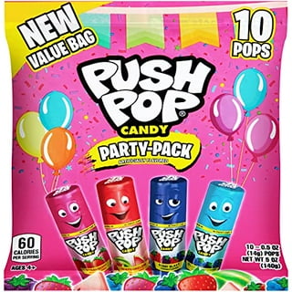 Push Pop Jumbo Lollipop Candy, Variety Pack 5.3oz Bag, 5-1.06oz