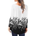 thumbnail image 3 of Pntutb moda mujer cuello redondo manga larga camiseta otoño estampado botón blusa suelta tops PNTUTB Pntutb-5020, 3 of 5