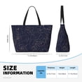 thumbnail image 4 of Sigee Navy Dark Blue Print Extra Large Waterproof Beach Travel Bag with Zipper - Durable and Versatile for Vacation, Gym, and Daily Use, 4 of 7