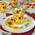 thumbnail image 4 of STP GOODS Sunflowers Glass Mug Set of 4 pcs 11.8 fl oz (350 fl oz) Tea Mugs for Hot Beverages Coffee and Tea Mugs for Latte Cocoa Chocolate Glass Drinkware, 4 of 7