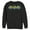 Black, variant on Men's Batman Logo Retro Wing  Sweatshirt Black Small