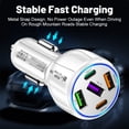 thumbnail image 4 of Cargador Para Coche DQrwqpou 5 Puertos 75W USB 3.1A Tipo-C USB QC3.0 PD30W Blanco, 4 of 9