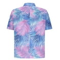thumbnail image 4 of DeHolifer Men's Shirts Plus Size Hawaii Printed Vintage Casual Short Sleeve Bowling & Beach Button-Up Summer Shirts Blue 3XL, 4 of 5