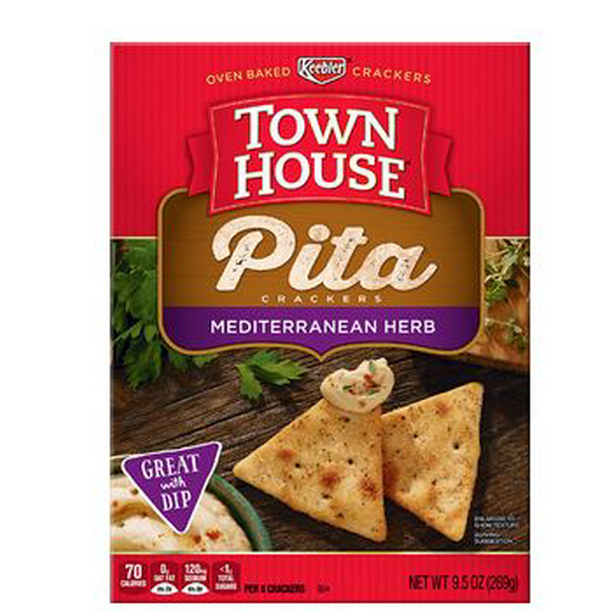 Keebler, Town House, Oven Baked Pita Crackers, Mediterranean Herb