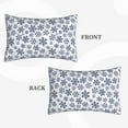 thumbnail image 2 of Naloa Dark Blue Snowflakes Pillowcase, Throw Pillowcase, Wrinkle-Free, Stain-Resistant with Hidden Zipper for Bedroom Sofa-14"x20", 2 of 6