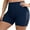 navy blue, variant on Attraco Womens Plus Size Swim Shorts Solid Swim Bottoms High Waist Bathing Suit