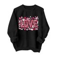 thumbnail image 2 of Gamivast Teacher Valentines Day Shirt Long Sleeve Funny Heart Print Blouse Trendy Crew Neck Tops Casual Loose Drop Shoulder Sweatshirts Valentine's Outfit, 2 of 7